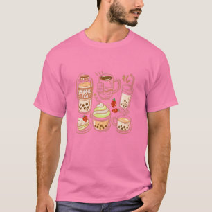 Bubble Tea Boba Strawberry Milk Kawaii Cute Vaporw T-Shirt
