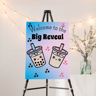 Bubble Tea Boba Welcome to the Big Reveal Gender Foam Board