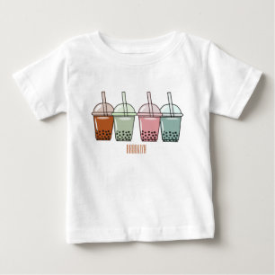 Bubble tea cartoon illustration baby T-Shirt