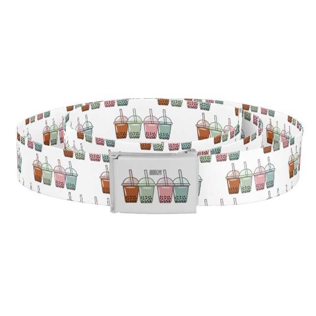 Bubble tea cartoon illustration  belt (Coil)