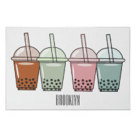 Bubble tea cartoon illustration