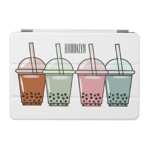 Bubble tea cartoon illustration iPad mini cover