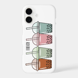 Bubble tea cartoon illustration iPhone 17 case