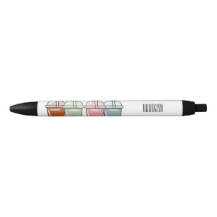 Bubble tea cartoon illustration pen