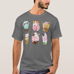 Bubble Tea & Cat Lover Cute Cat Mom Cat Boba  T-Shirt