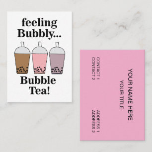 Bubble Tea Drink Cafe Business Card