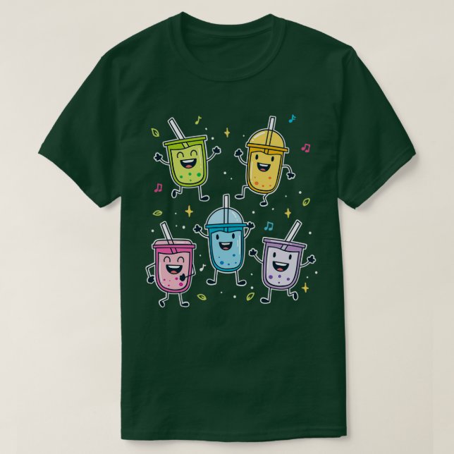 Bubble Tea Flavors T-Shirt (Design Front)