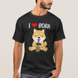 Bubble Tea Gift Girls Shiba Inu Gifts Women Boba T T-Shirt