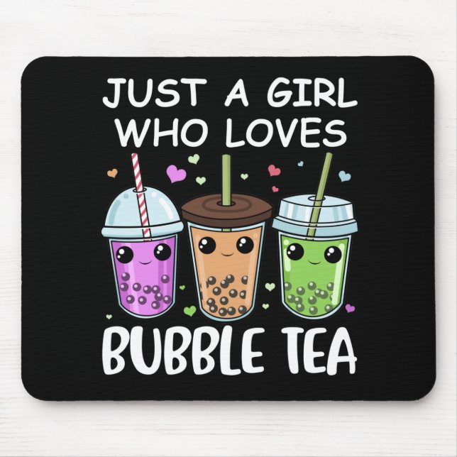 Bubble Tea Gifts Girls Kawaii Bubble Tea Mouse Pad (Front)