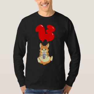 Bubble Tea Hamster  13th Birthday  Kids Balloon Pa T-Shirt