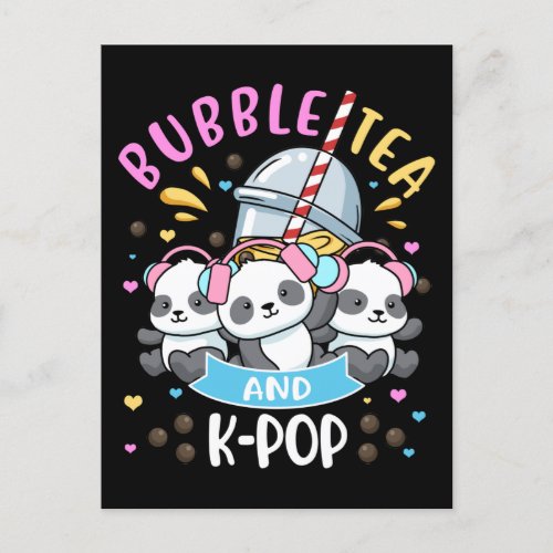 Bubble Tea K_Pop Gift Girls Boba Tea Gift Korea Postcard