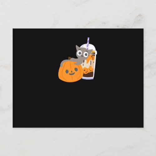 Bubble Tea Kawaii Halloween Postcard