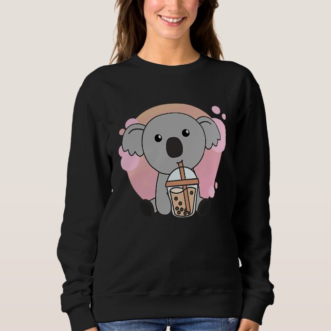 Bubble Tea Koala With Chocolate Tea Sweet Koalas Sweatshirt (Front)