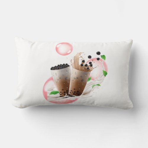 bubble tea lumbar pillow