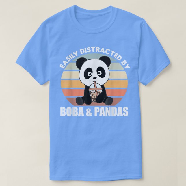 Bubble Tea Panda Chocolate Sweet Animals Boba  T-Shirt (Design Front)