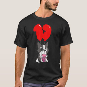 Bubble Tea Puppy   17th Birthday   Kids Balloon Pa T-Shirt