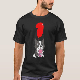 Bubble Tea Puppy 1st Birthday Kids Balloon Par T-Shirt