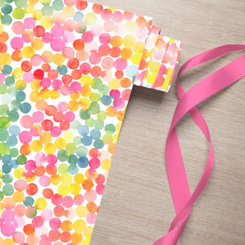 Bubble Tea Rainbow Pink Orange Green Cute Wrapping Paper