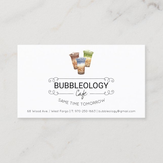 Bubble Tea Shop Loyalty Card (Front)