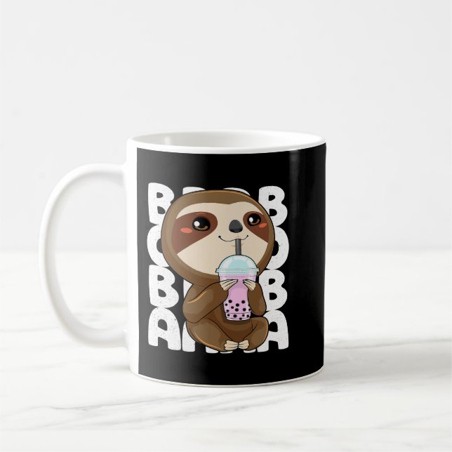 Bubble Tea Sloth Boba Tea Anime Kawaii Milk Tea Dr Coffee Mug (Left)