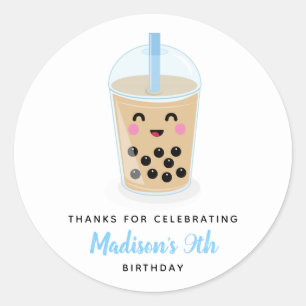 Bubble Tea Sticker Label
