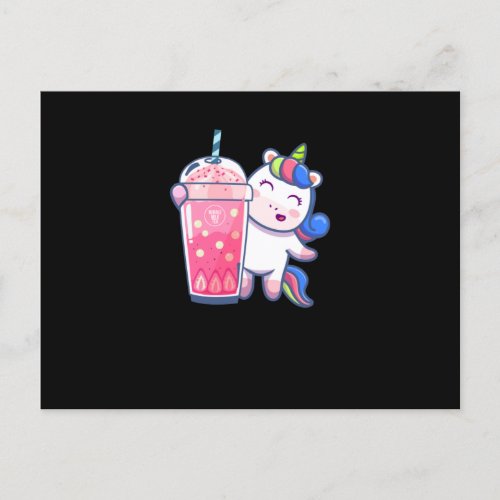 Bubble Tea Unicorn Gift Postcard