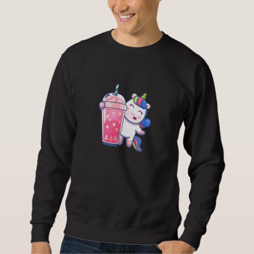 Bubble Tea Unicorn Gift Sweatshirt