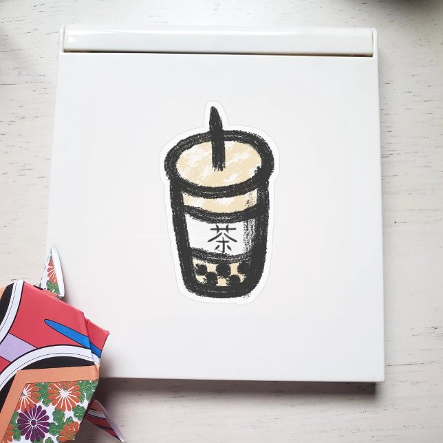 Bubble Tea with Kanji Classic Sticker (Creator Uploaded)