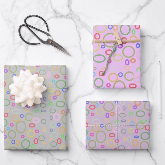 bubble trouble fun  wrapping paper sheets (Front)