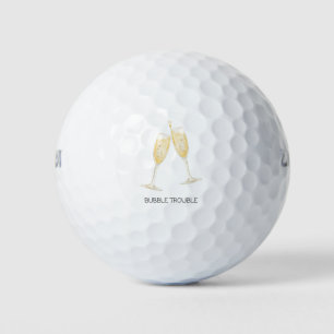 'Bubble Trouble' Party Favors Birthday Humor Gift Golf Balls