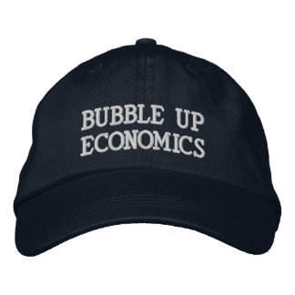 BUBBLE UP ECONOMICS EMBROIDERED BASEBALL CAP