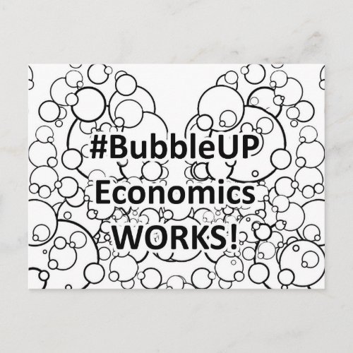 Bubble Up Economics Works Postcard