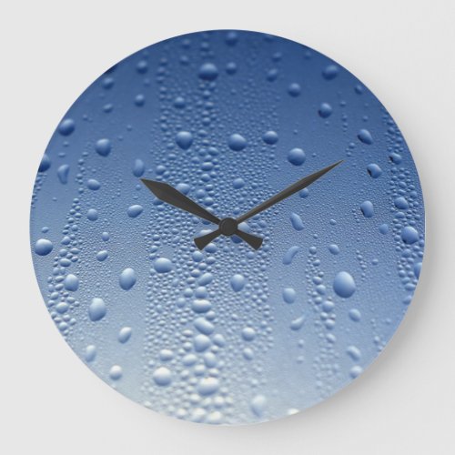 Bubble Water Drops Texture Large Clock