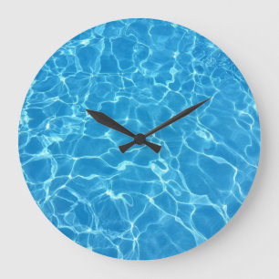 Bubble Water Reflections Texture Large Clock