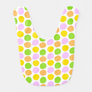 Bubble White Colorful Pattern Baby Boy Girl Bib