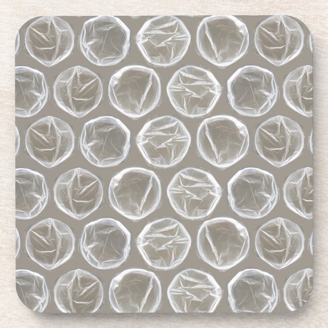 bubble wrap beverage coaster (Front)