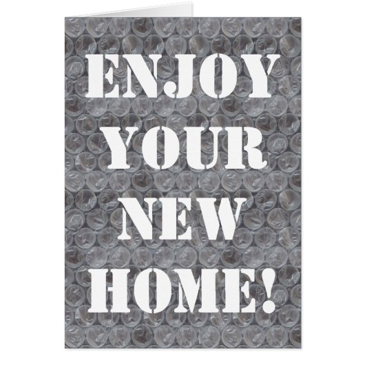Bubble wrap housewarming cards (Front)