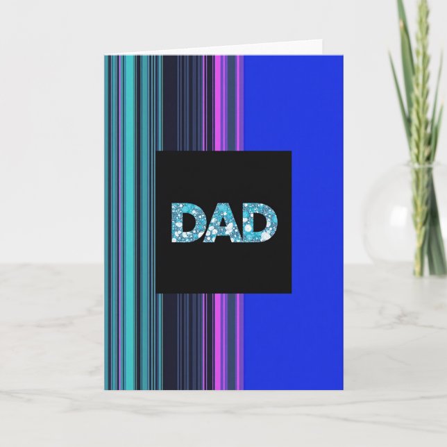 Bubbled Dad Sweet Fathers Day Card (Front)