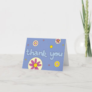 BubbleFlower Letterpress Thank You Card