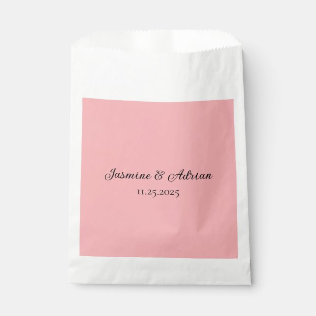 Bubblegum Blush Wedding Favor Bag (Front)