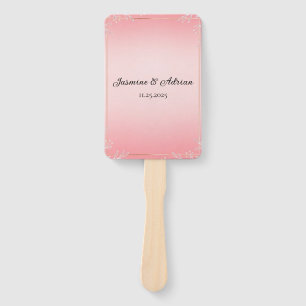 Bubblegum Blush Wedding Hand Fan