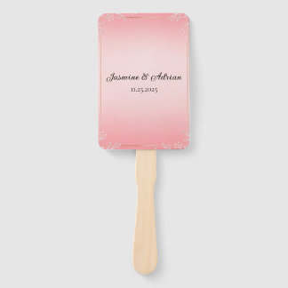 Bubblegum Blush Wedding Hand Fan