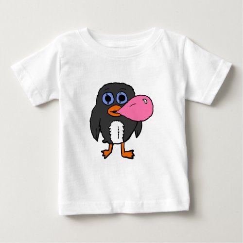 Bubblegum bubble blowing Penguin Baby T_Shirt