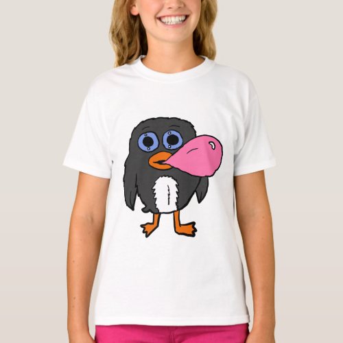 Bubblegum bubble blowing Penguin T_Shirt