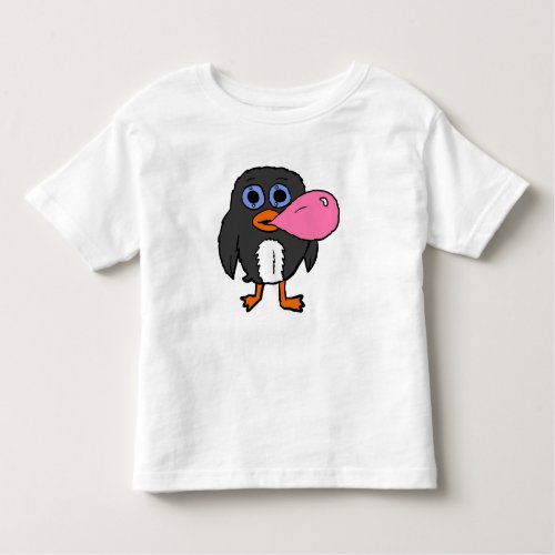 Bubblegum bubble blowing Penguin Toddler T_shirt