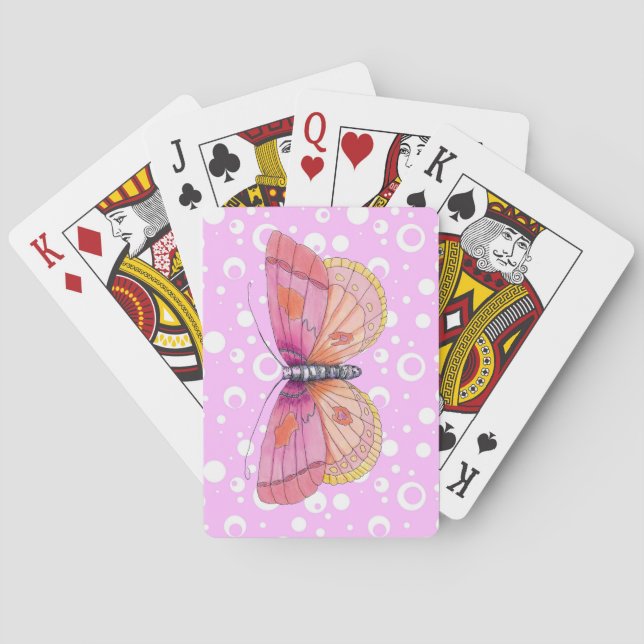 Bubblegum Butterflies Poker Cards (Back)