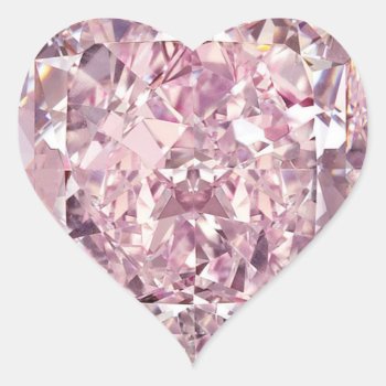 Bubblegum Diamond Heart Stickers by Godsblossom at Zazzle