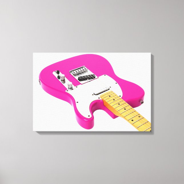 BUBBLEGUM ELECTRIC GUITAR 16x24 Canvas Print (Front)
