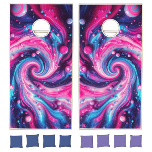 Bubblegum Galaxy - Cosmic Twist Cornhole Set
