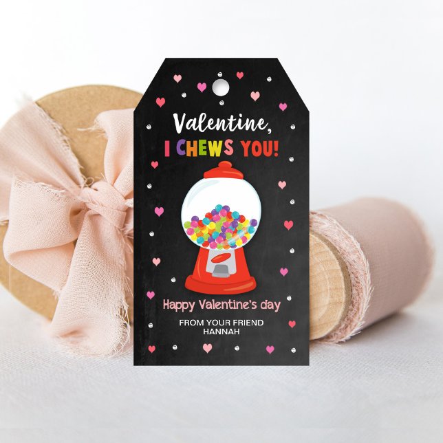 Bubblegum Gift Tags, Classroom Valentine's Tag (Creator Uploaded)